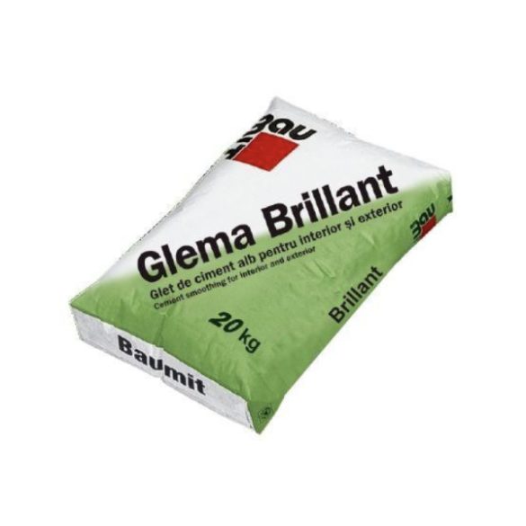 Baumit Glema Brilliant légáteresztő kül- és beltéri glettanyag - fehér - 0-3 mm - 20 kg