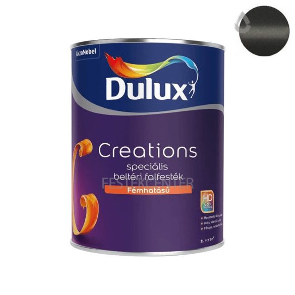 Dulux Creations fémhatású falfesték - Sötét acél - 1 l