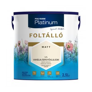 Poli-Farbe Platinum Foltálló beltéri falfesték - Vanília árnyékliliom V5 - 2,5 l