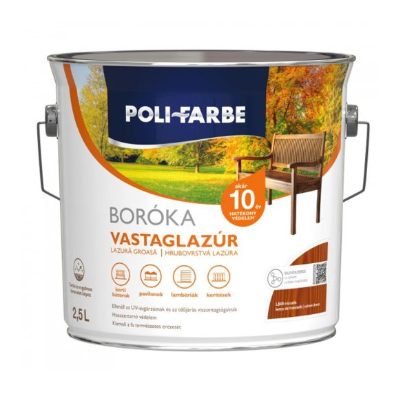 Poli-farbe Boróka vastaglazúr LB05 - rózsafa - 2,5 l