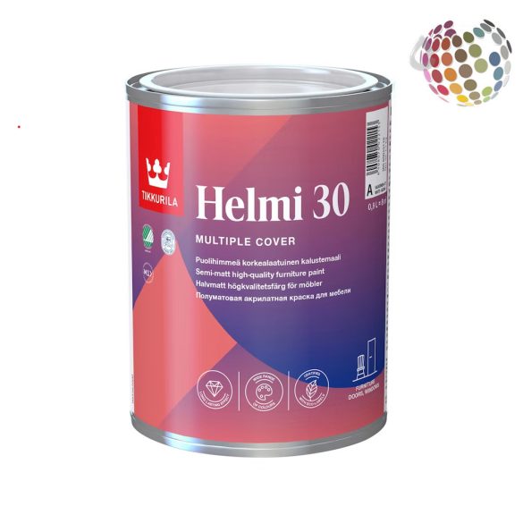 Tikkurila Helmi 30 - bútorfesték - fehér - 0,9 l