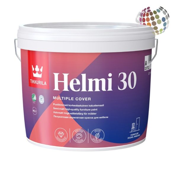 Tikkurila Helmi 30 - bútorfesték - fehér - 2,7 l