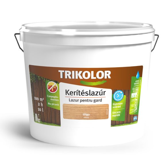 Trilak Trikolor kerítéslazúr - tölgy - 10 l