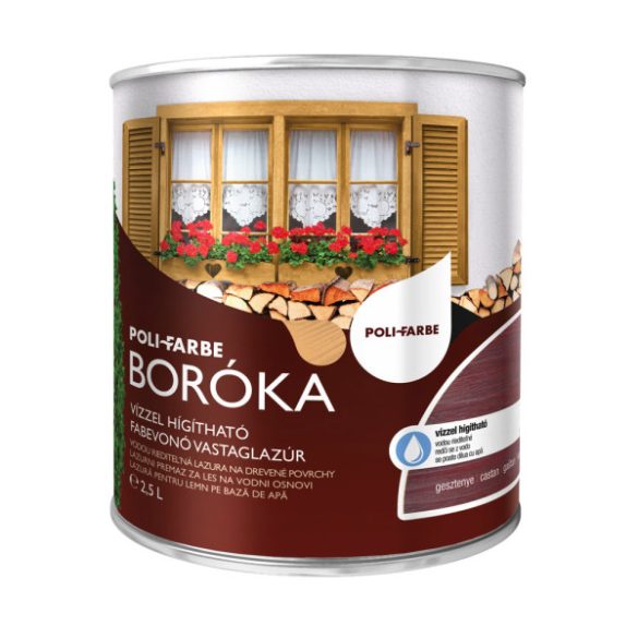 Poli-Farbe Boróka lazúr - gesztenye - 2,5 l