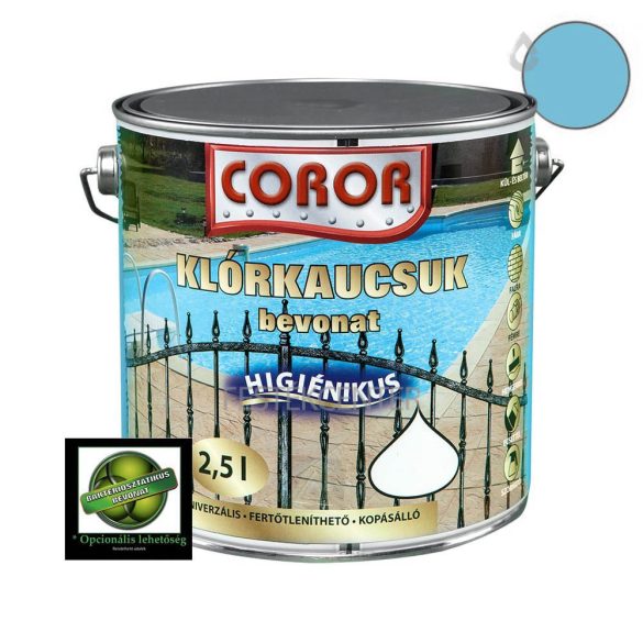 Coror Klórkaucsuk bevonat - bakteriosztatikus - kék - 2,5 l