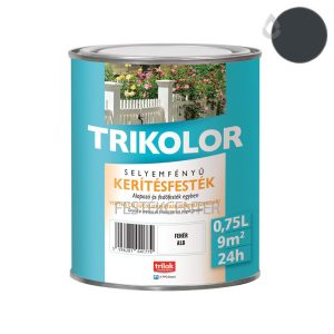 Trilak Trikolor selyemfényű kerítésfesték - antracit - 0,75 l