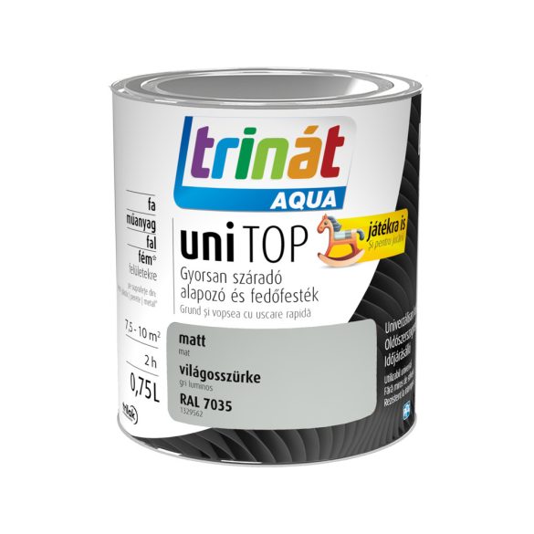 Trilak Trinát Aqua Unitop matt - RAL 7035 - világosszürke - 0,75 l