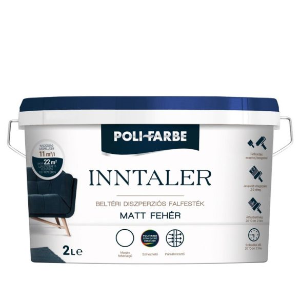 Poli-Farbe Inntaler beltéri falfesték - fehér - 2 l