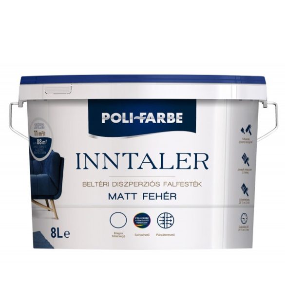 Poli-Farbe Inntaler beltéri falfesték - fehér - 8 l