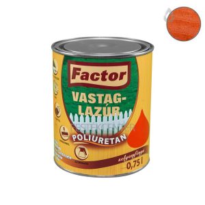 Factor selyemfényű vastaglazúr - teak  - 0,75 l