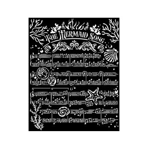 Vastag stencil 20 x 25 cm - Songs of the Sea - The Hermaid song