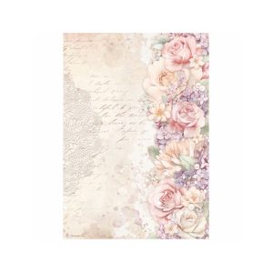 PentArt Dekupázs rizspapír - Romance Forever - Floral border - A4