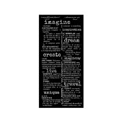   Vastag stencil 12 x 25 cm - Create Happiness Secret - Diary dictionary